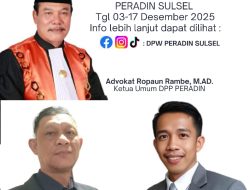 PERADIN Sulsel Buka Pendaftaran Pendidikan Khusus Profesi Advokat di Makassar