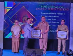 Barru Raih Penghargaan Pos Bantuan Hukum Tercepat Kedua di Sulsel