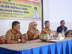 Bupati Andi Ina Pantau Langsung Ujian Seleksi Bakal Calon Kepala Desa  se-Kabupaten Barru