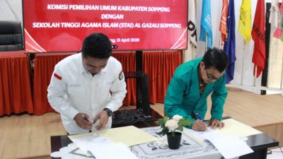 KPU Soppeng dan STAI Al Gazali Teken MoU, Perkuat Edukasi Demokrasi
