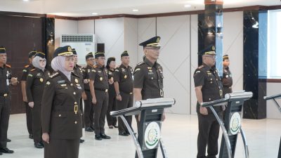Lantik Pejabat Kejati Sulsel dan Kajari Wajo, Kajati Sulsel  Ingatkan Integritas dan Penegakan Hukum 