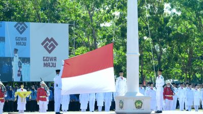 70 Paskibraka Gowa Sukses Kibarkan Bendera, Bupati Husniah Beri Apresiasi